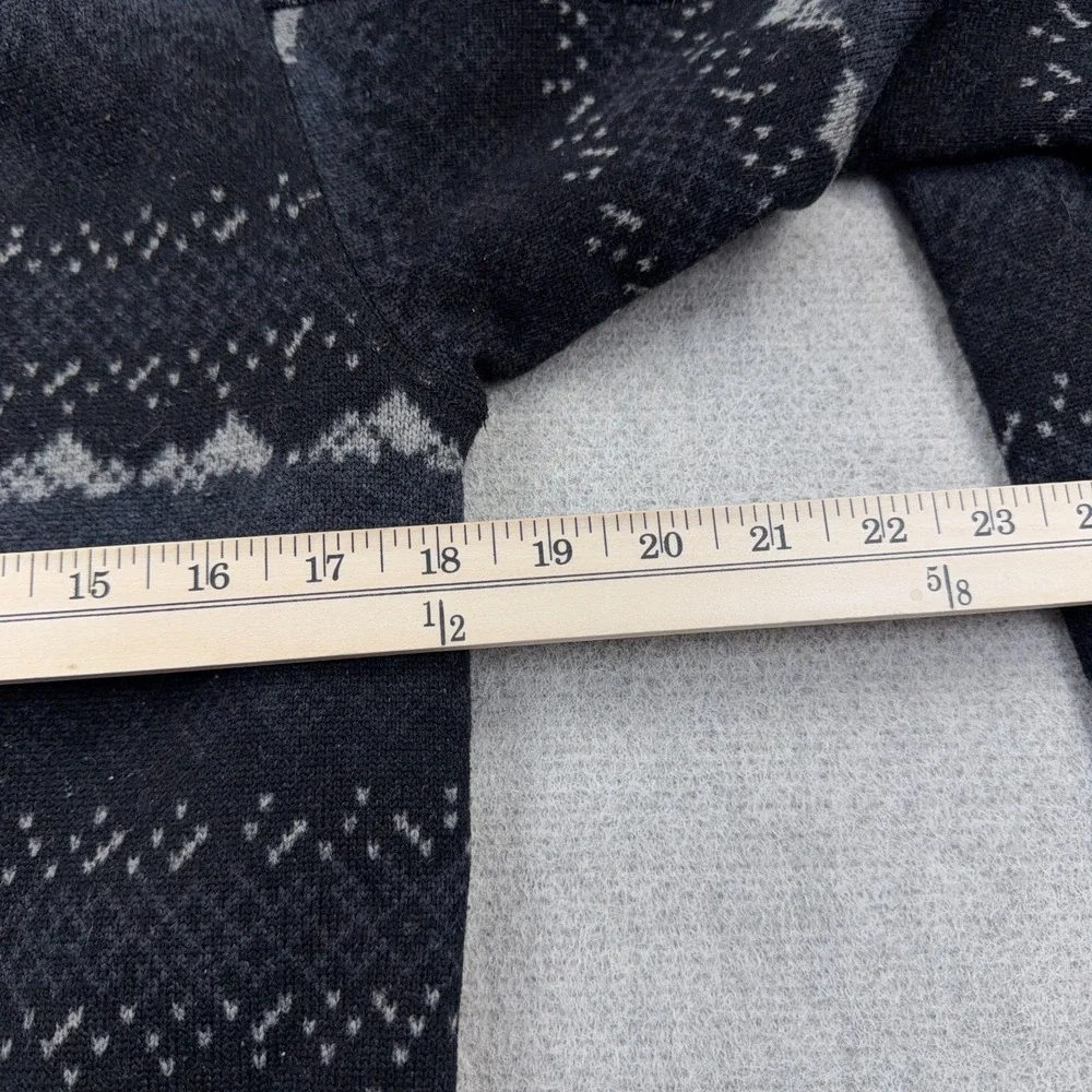 North Face Sweater Men Small Black Pullover 1/2 Zip Gordon Lyons Geometric